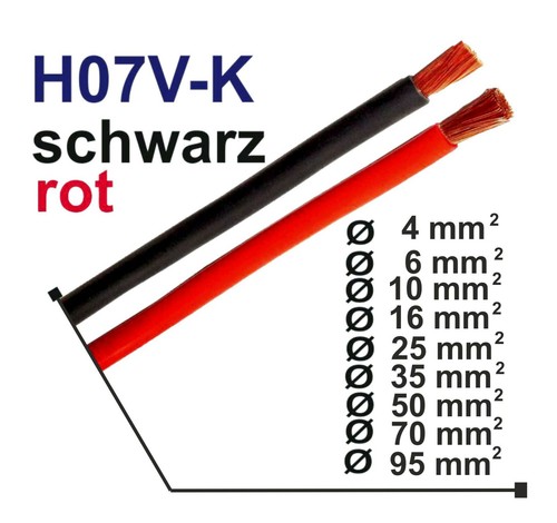 Batteriekabel h07v ø - h07v-k,
