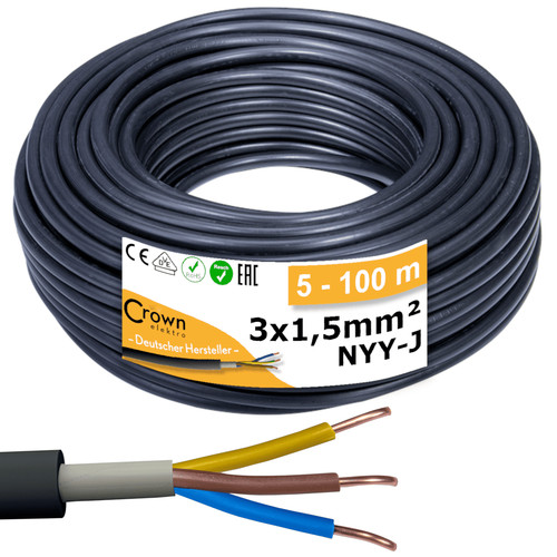 Erdkabel nyy 3x1 5mm - nyy, |