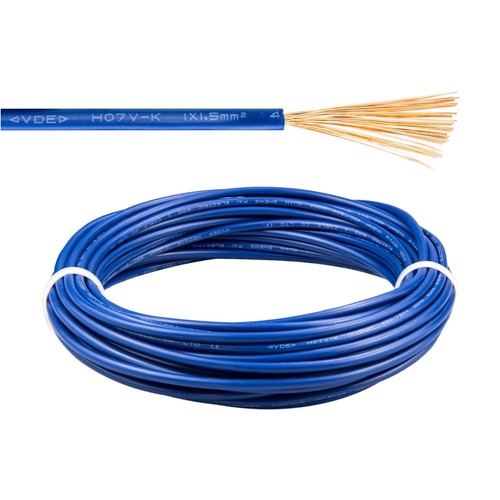 Kabel h07v 1x1 5mm2 - h07v-k, blau